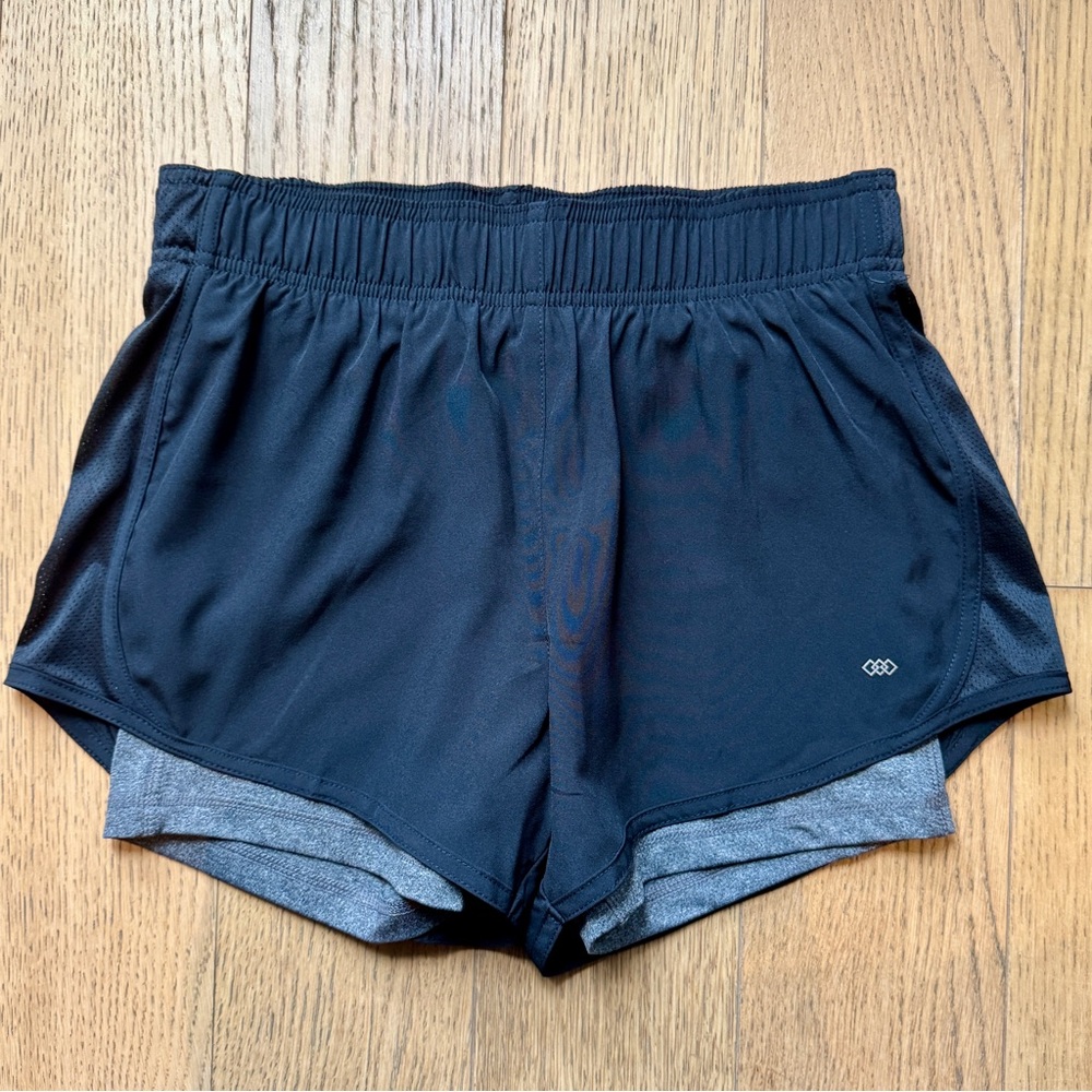Black 2-in1 Run Shorts with Grey Bike Short NWT - Size S